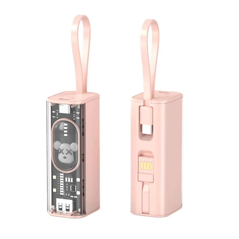 5000mah Ultra-Compac Portable Charger transparent keychain power bank type c Built in Cable mini power bank for iphone and and
5000mah Ultra-Compac Portable Charger transparent keychain power bank type c Built in Cable mini power bank for iphone and and