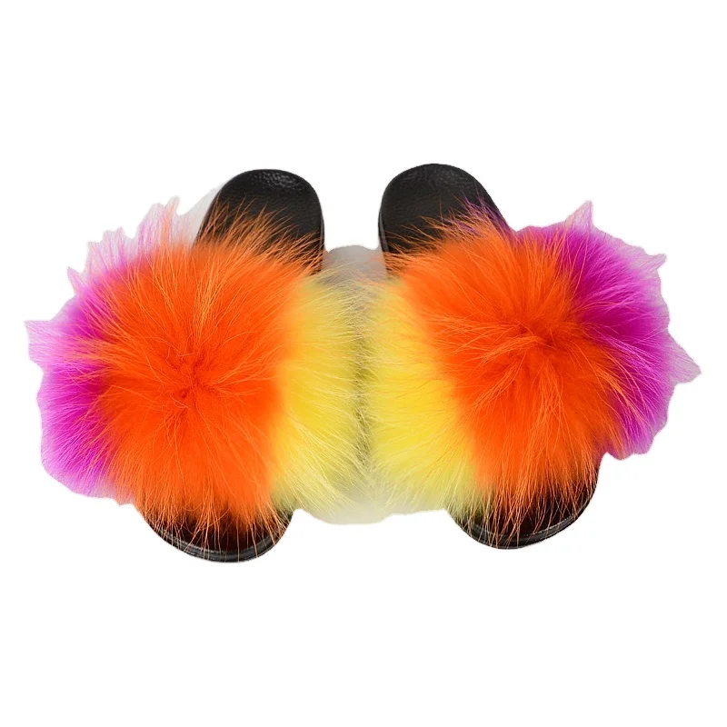 Hot selling fashion raccoon fur house slippers animal slippers three colors raccoon fur street item women house slippers, Customized color
Hot selling fashion raccoon fur house slippers animal slippers three colors raccoon fur street item women house slippers, Customized color