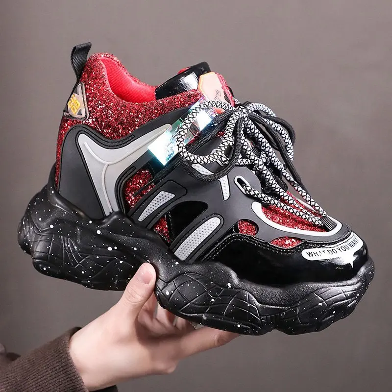 Women Platform Sneakers Casual Ladies Chunky Shoes 2020 White Woman High Black Fashion Brand Thick soled Wedge Sneakers
Women Platform Sneakers Casual Ladies Chunky Shoes 2020 White Woman High Black Fashion Brand Thick soled Wedge Sneakers