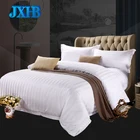 Classical Satin Strip Duvet Cover Bedding Set White Hotel Beddings Comforter 100%Cotton Factory