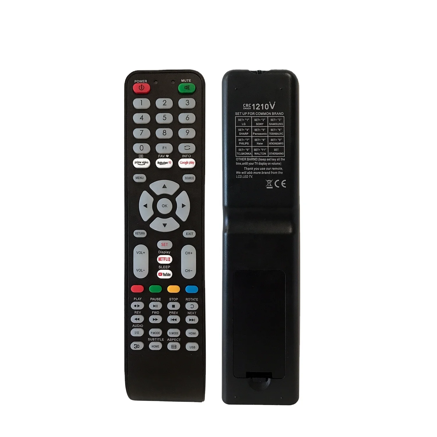 SYSTO CRC1210V universal LCD/LED tv remote control all in one remote smart tv remote L1210
SYSTO CRC1210V universal LCD/LED tv remote control all in one remote smart tv remote L1210