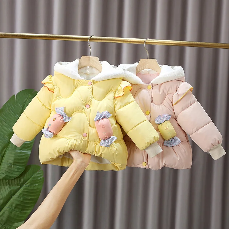 B63392A New Korean version of candy Princess winter warm coat zipper hooded cotton jacket, Yellow/pink
B63392A New Korean version of candy Princess winter warm coat zipper hooded cotton jacket, Yellow/pink