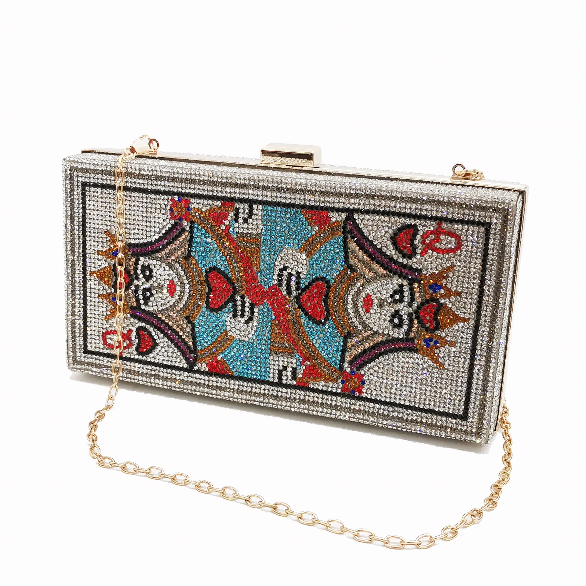 Money clutch purses Poker Card Queen Evening Bags and Clutches for Women Crystal Clutch Bag Rhinestone Handbags Party Purse, Customized
Money clutch purses Poker Card Queen Evening Bags and Clutches for Women Crystal Clutch Bag Rhinestone Handbags Party Purse, Customized