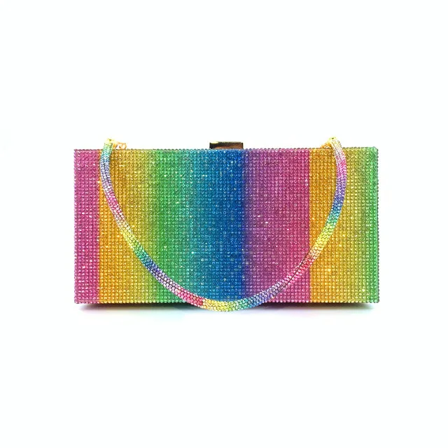 Latest women bags luxury handbag ladies evening bag shiny crystal diamonds full cover rainbows colors design
Latest women bags luxury handbag ladies evening bag shiny crystal diamonds full cover rainbows colors design