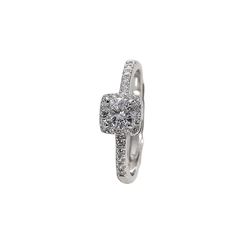High Quality Square Zircon Engagement Rings 925 Sterling Silver CZ Diamond Ring for Women
High Quality Square Zircon Engagement Rings 925 Sterling Silver CZ Diamond Ring for Women