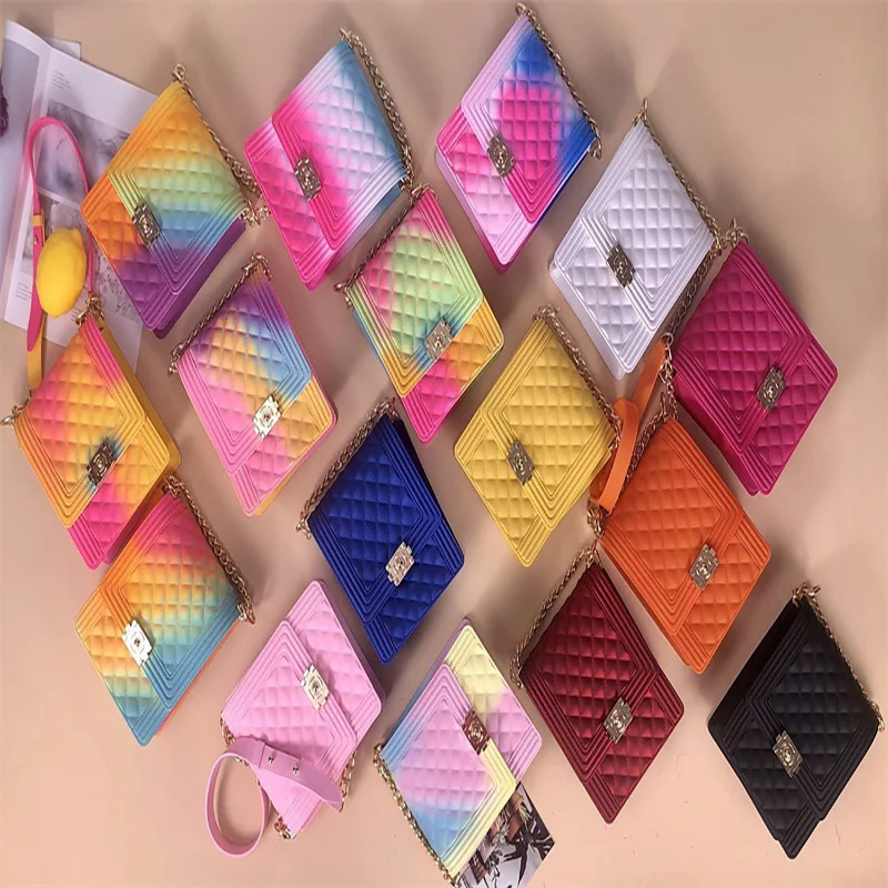 New fashion rainbow linger bag chain jelly bag envelope bags women handbags ladies shoulder
New fashion rainbow linger bag chain jelly bag envelope bags women handbags ladies shoulder