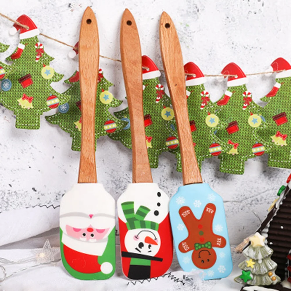 Hot Selling Christmas Decoration Baking Butter Accessories Kitchen Tool Silicone Butter Spatula, Various colors of christmas scrapers
Hot Selling Christmas Decoration Baking Butter Accessories Kitchen Tool Silicone Butter Spatula, Various colors of christmas scrapers