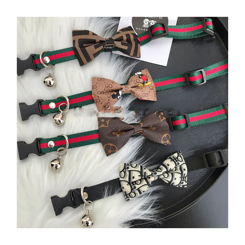 Hot sale luxury logo designer pet collar classic printed dog bow collar collar, As pictures
Hot sale luxury logo designer pet collar classic printed dog bow collar collar, As pictures