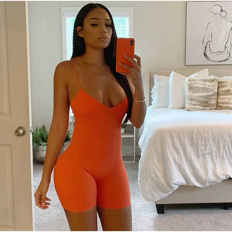 Ribbed Knitted Solid Sleeveless Bodycon Romper 2021 Spring Summer Female Streetwear Clothes Breathable Short Jumpsuit
Ribbed Knitted Solid Sleeveless Bodycon Romper 2021 Spring Summer Female Streetwear Clothes Breathable Short Jumpsuit