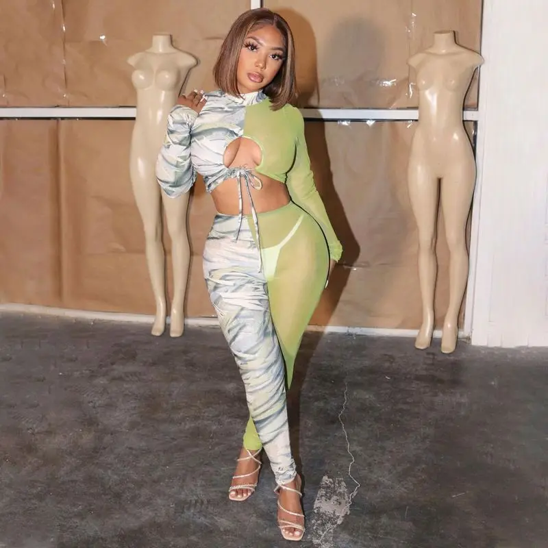 See Through Sexy Two Piece Club Outfits For Women Night Party Mesh Crop Tops And Pants 2 Piece Pants Set Women
See Through Sexy Two Piece Club Outfits For Women Night Party Mesh Crop Tops And Pants 2 Piece Pants Set Women