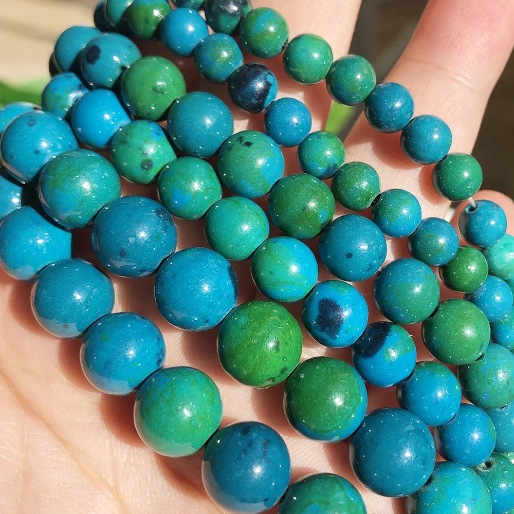 4 -12MM Natural Phoenix Stone Round Green Chrysocolla Stone Loose Beads for Jewelry Making Diy
4 -12MM Natural Phoenix Stone Round Green Chrysocolla Stone Loose Beads for Jewelry Making Diy