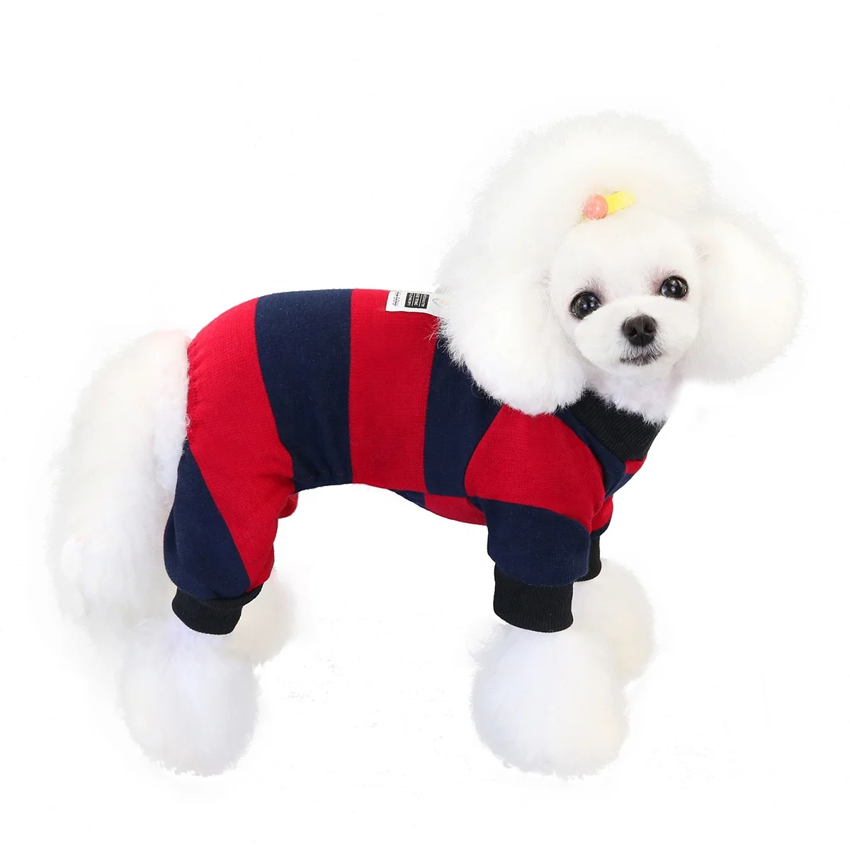 Pet dog fashion playsuit new striped plus velvet four-legged clothes jumpsuit in autumn and winter
Pet dog fashion playsuit new striped plus velvet four-legged clothes jumpsuit in autumn and winter