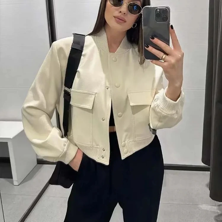 Fashion Woman Bomber Jackets for Women 2023 Spring Autumn Female Long Sleeve Coats Ladies Big Pockets Jacket New Outerwear
Fashion Woman Bomber Jackets for Women 2023 Spring Autumn Female Long Sleeve Coats Ladies Big Pockets Jacket New Outerwear