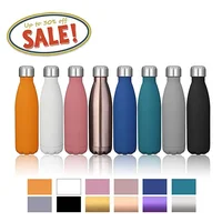 

Metal Water Bottle Thermos Travel Stainless Steel Vacuum Insulated18/8 Double Wall Cola Shape Sports Water Bottles 500ml