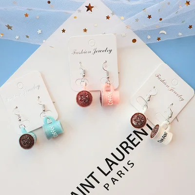 New Arrivals Personality Fashionable Creative Funny Imitation Stereoscopic Coffee Mug Resin Pendant Jewellery Earrings Trendy
New Arrivals Personality Fashionable Creative Funny Imitation Stereoscopic Coffee Mug Resin Pendant Jewellery Earrings Trendy
