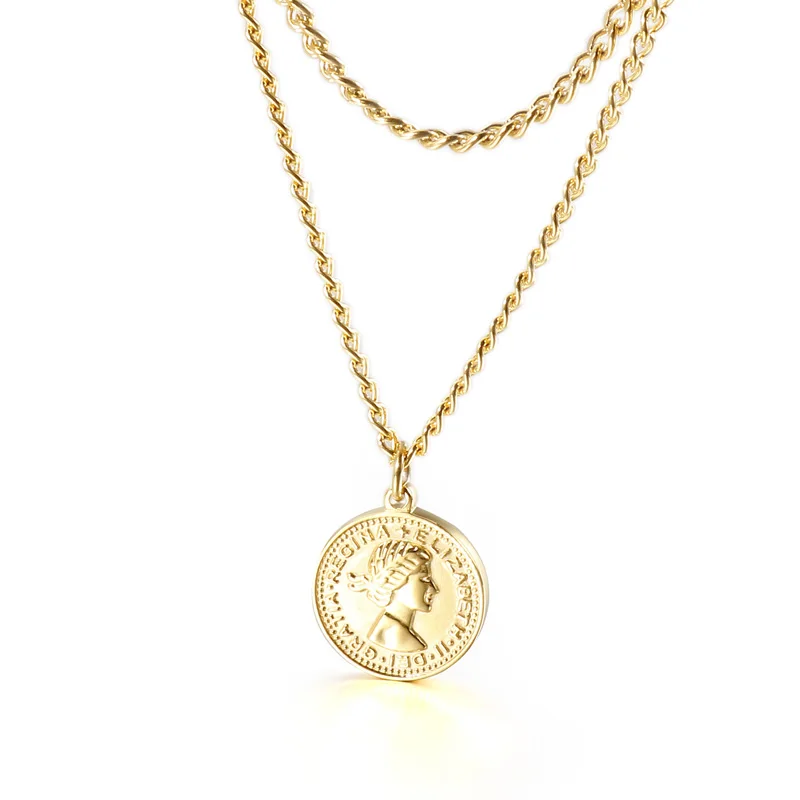Simple Elegant Double Chains Necklace 316l Stainless Steel Round Pendant Necklace, Gold/silver
Simple Elegant Double Chains Necklace 316l Stainless Steel Round Pendant Necklace, Gold/silver