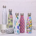 Sports Gym Water Bottle Multi-color Gym Sports 500ml Double Wall Vacuum Flask Stainless Steel Cola Shaped Water Bottle