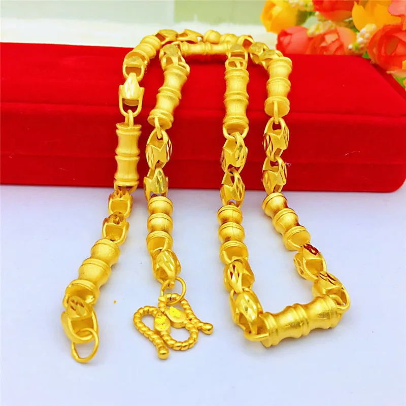 Dropshipping Fashion 14K Gold Necklace for Men Wedding Engagement Jewelry Bamboo Chain Necklace Thick Yellow Gold Chain Jewelry
Dropshipping Fashion 14K Gold Necklace for Men Wedding Engagement Jewelry Bamboo Chain Necklace Thick Yellow Gold Chain Jewelry