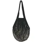 Siicoo Reusable Grocery Black Beach Cotton Net Shopping String Mesh Bag