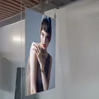 Video Player 43 Inch Hanging Double Sided Transparent Lcd Screen Thin Advertising Video Display Player