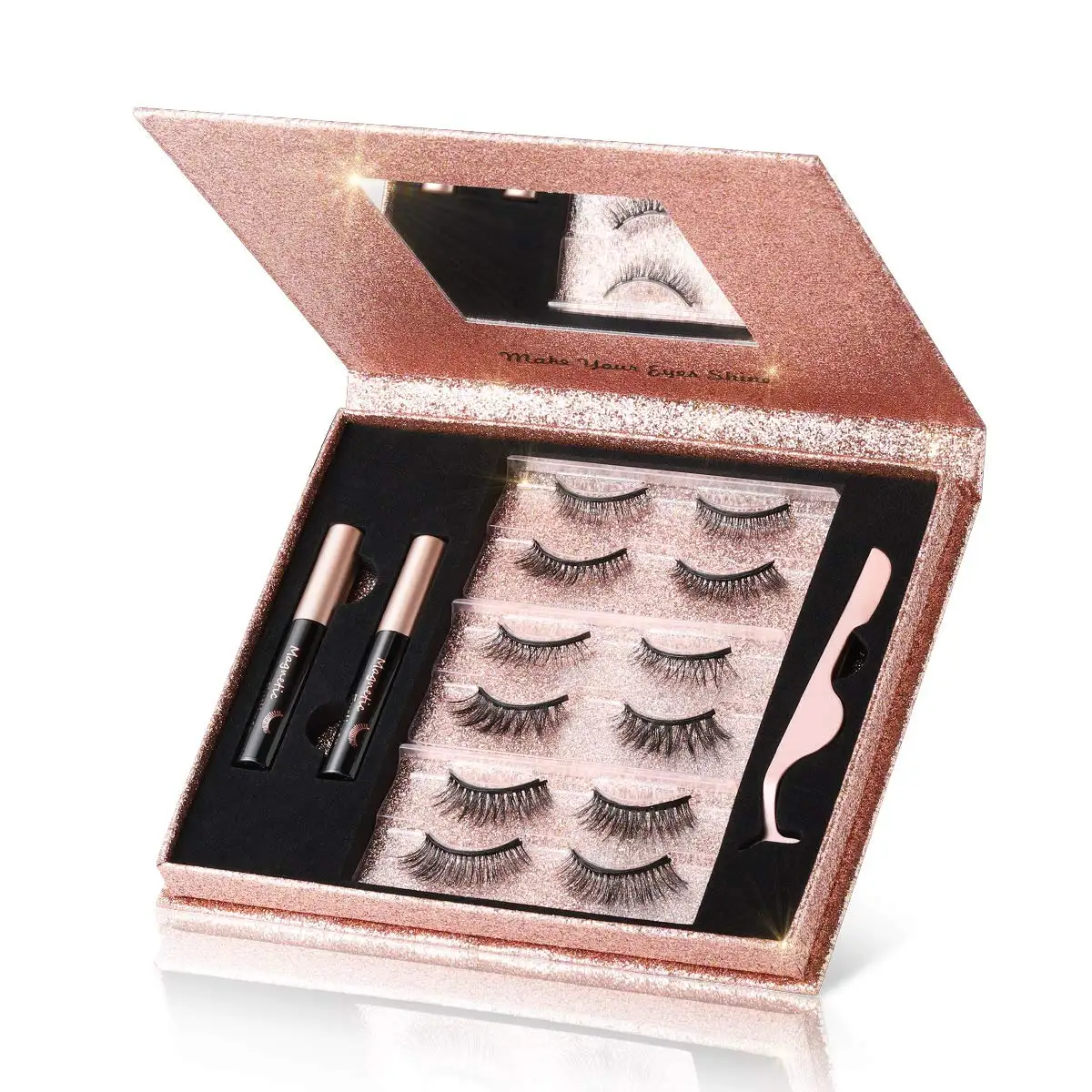 3D Natural Look Reusable Waterproof No Glue Mink Magnetic Eyelashes with Eyeliner Kit, Custom color
3D Natural Look Reusable Waterproof No Glue Mink Magnetic Eyelashes with Eyeliner Kit, Custom color