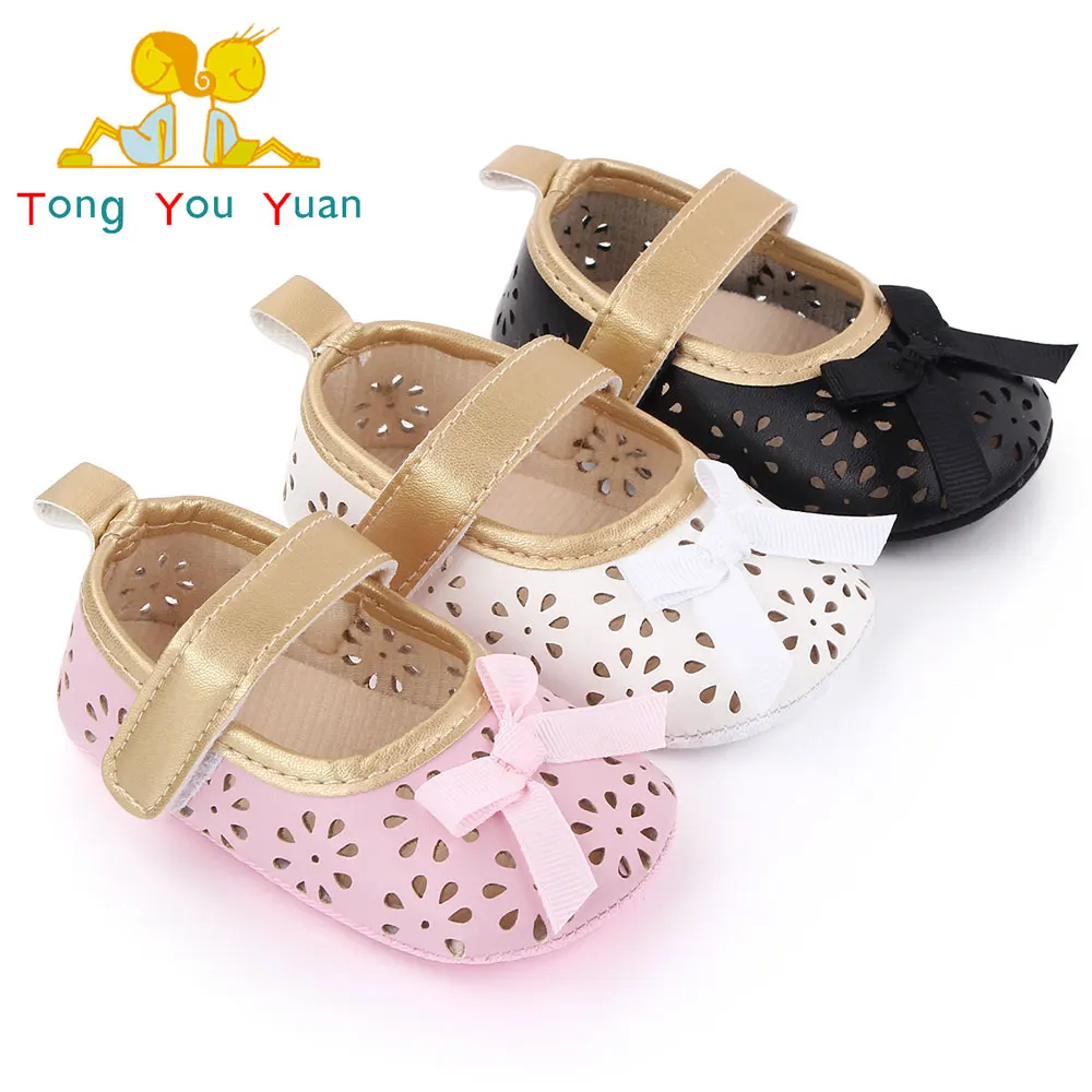 Pure Color Bow Little Baby Girl Princess Shoes Beauty Girls Shoes details