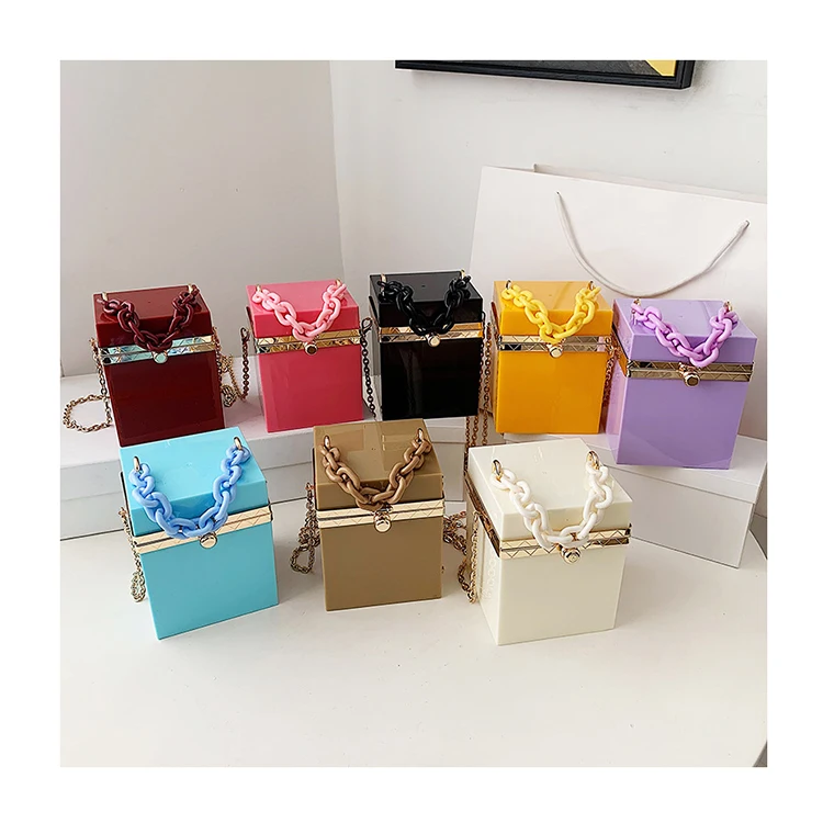 Fashion Acrylic Small Square Box Handbags For Women New Luxury PVC Chain Tote Purses Female Crossbody Bags Evening Party Clutch
Fashion Acrylic Small Square Box Handbags For Women New Luxury PVC Chain Tote Purses Female Crossbody Bags Evening Party Clutch