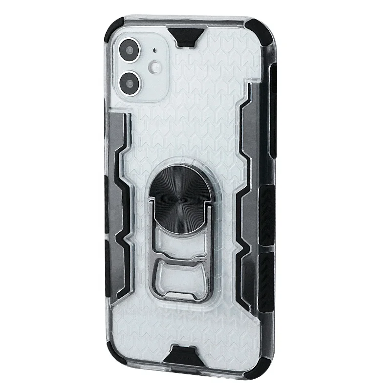 Metal Ring Holder Bumper Shockproof Phone Case for Iphone 11/11pro /11pro max Transparent back cover, Multi-color, can be customized
Metal Ring Holder Bumper Shockproof Phone Case for Iphone 11/11pro /11pro max Transparent back cover, Multi-color, can be customized