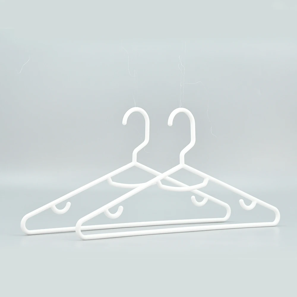 Hot sale cheap white plastic clothes hanger plastic top hanger for supermarket and wholesale