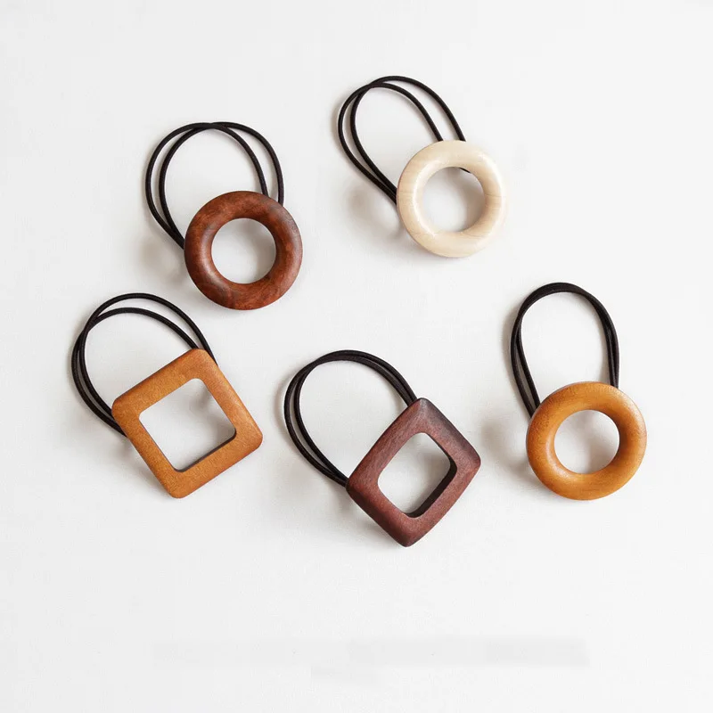 OUYE Retro Wild Geometric Circle Hair Rope Female Wooden Simple Hair Ring Fashion Headdress Hair Accessories, Colorful 
OUYE Retro Wild Geometric Circle Hair Rope Female Wooden Simple Hair Ring Fashion Headdress Hair Accessories, Colorful