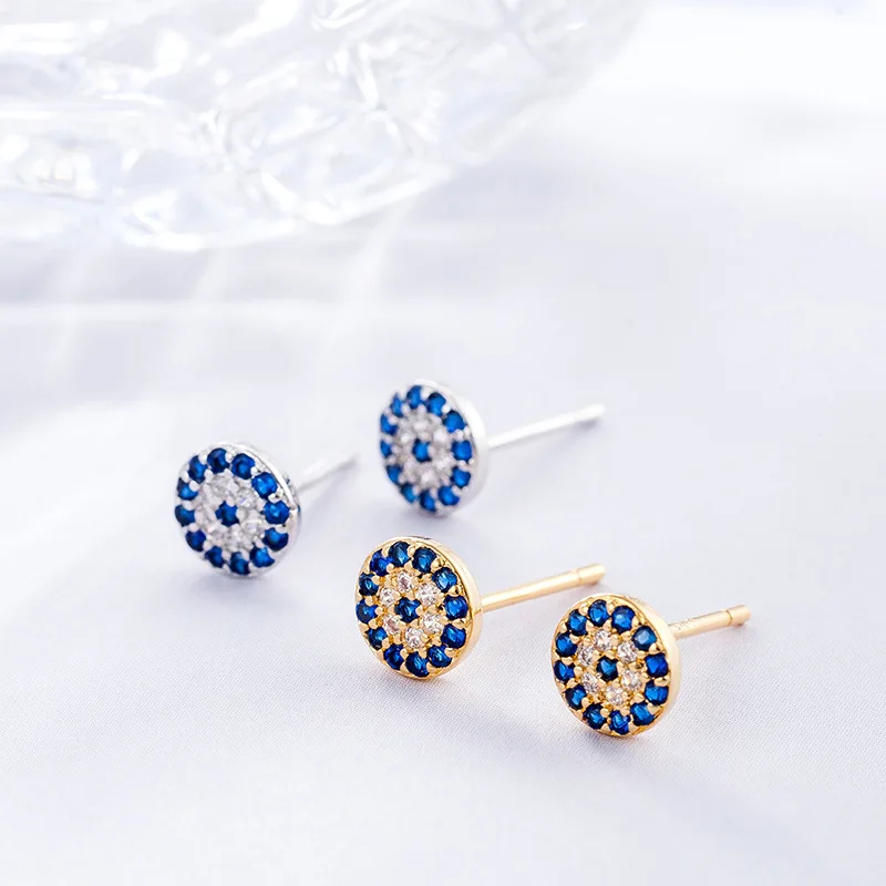Anti-allergy 925 Sterling Silver Gold Plated Silver Evil Eyes Stud Earrings High Grade Zircon Jewelry for Women, As show
Anti-allergy 925 Sterling Silver Gold Plated Silver Evil Eyes Stud Earrings High Grade Zircon Jewelry for Women, As show