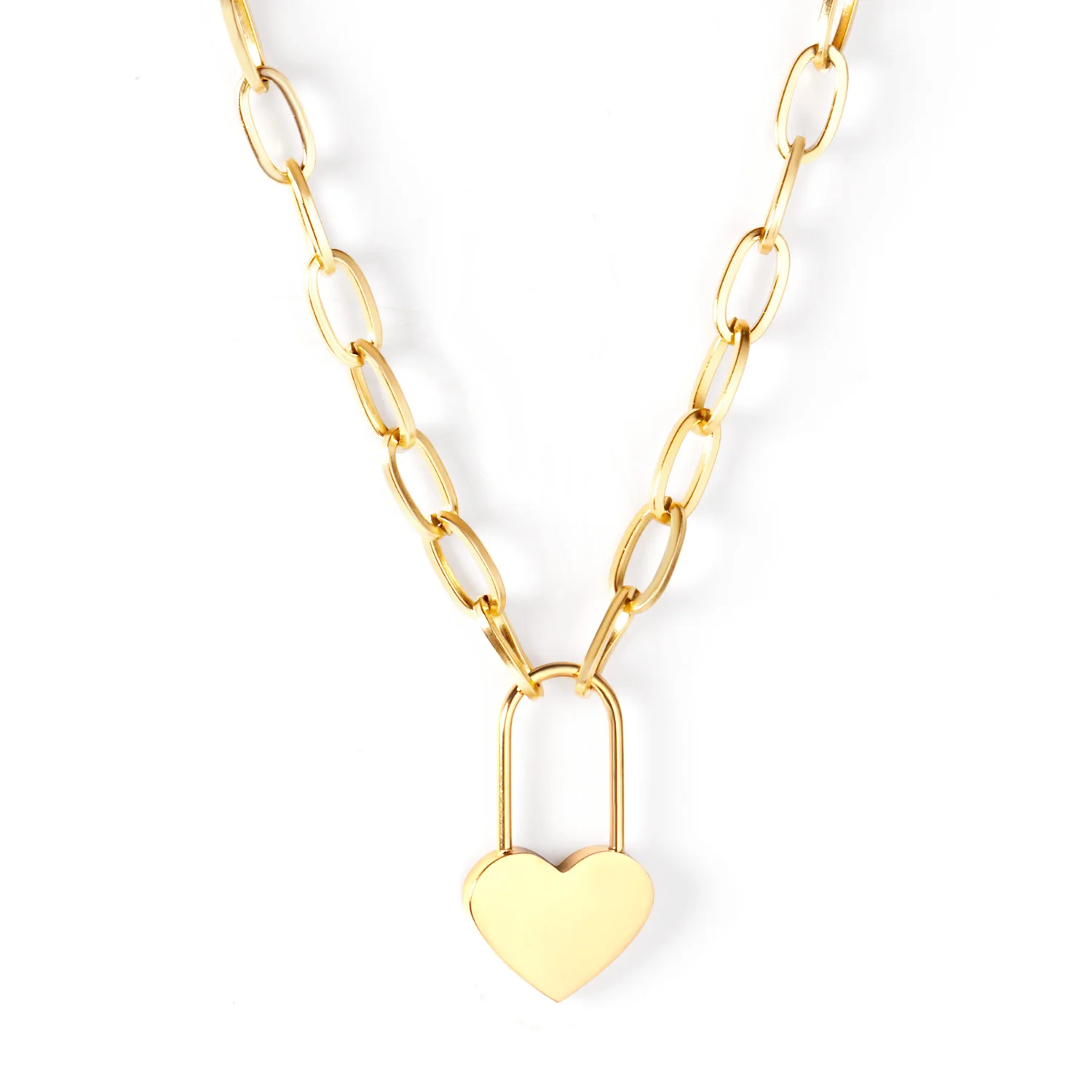 New long Women Steel Chain Heart Lock Designs Algeria 14k Gold Necklace Woman Necklaces Jewellery, Gold, silver
New long Women Steel Chain Heart Lock Designs Algeria 14k Gold Necklace Woman Necklaces Jewellery, Gold, silver