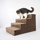 Portable Animal Dog Step High Bed 4 Steps Pet Stairs Small Dogs Cats Ramp Ladder