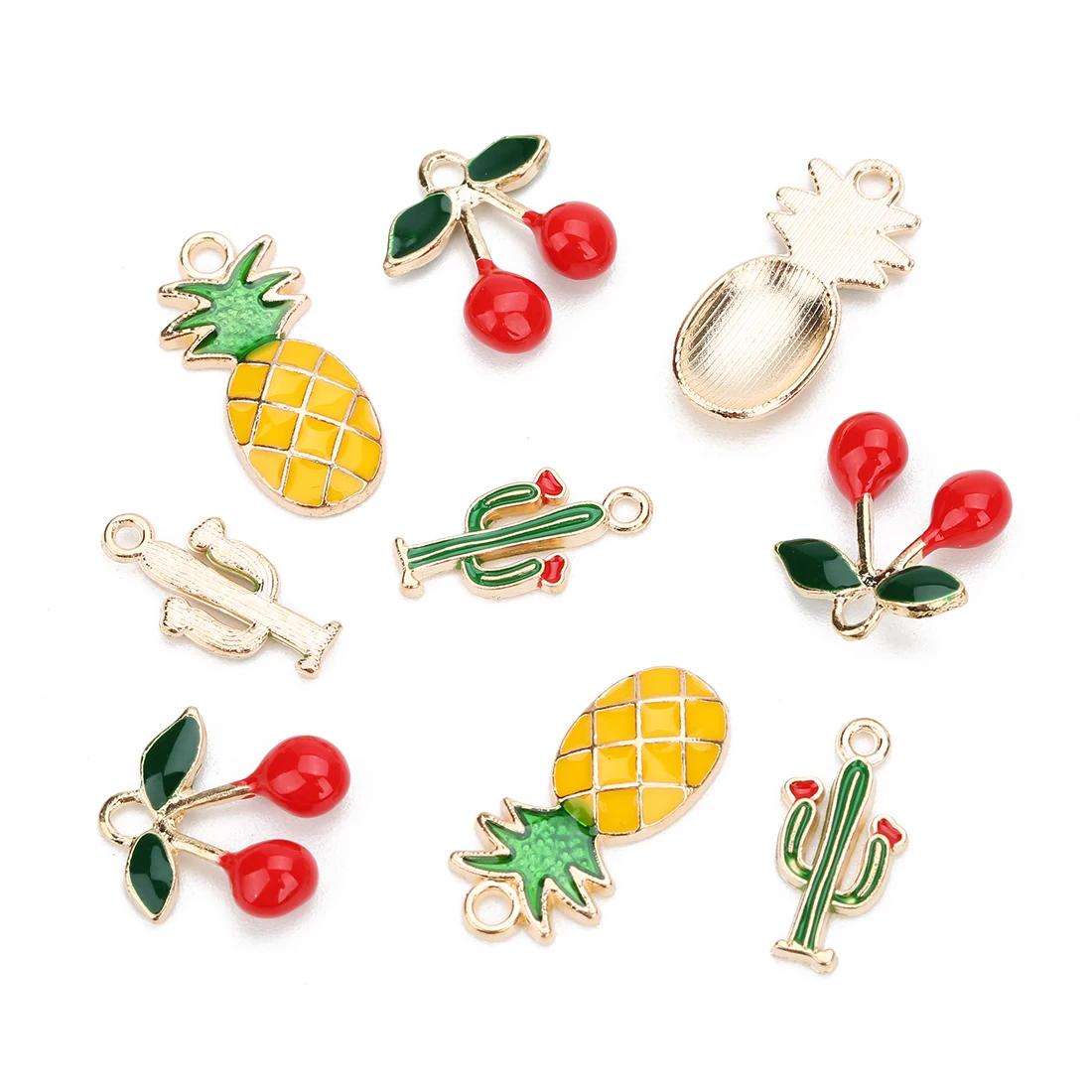 Wholesale Alloy Enameled Fruit Charm Pendant Designer Charms For DIY Bracelet, Multi
Wholesale Alloy Enameled Fruit Charm Pendant Designer Charms For DIY Bracelet, Multi