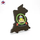Longzhiyu 13 years china supplier professional custom souvenir logo wooden plaque irregular honor shield