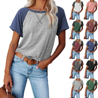 Summer 2021 New Arrival Europe and America Loose Multi-color Shirt for Ladies Short Sleeve Shirt Round Collar Casual Top
Summer 2021 New Arrival Europe and America Loose Multi-color Shirt for Ladies Short Sleeve Shirt Round Collar Casual Top