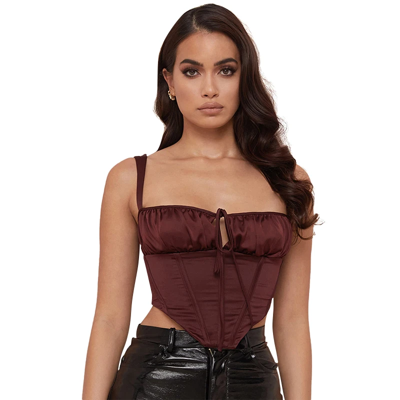 High quality spaghetti strap women bone corset fashion crop top Suspender sexy corset Tops
High quality spaghetti strap women bone corset fashion crop top Suspender sexy corset Tops
