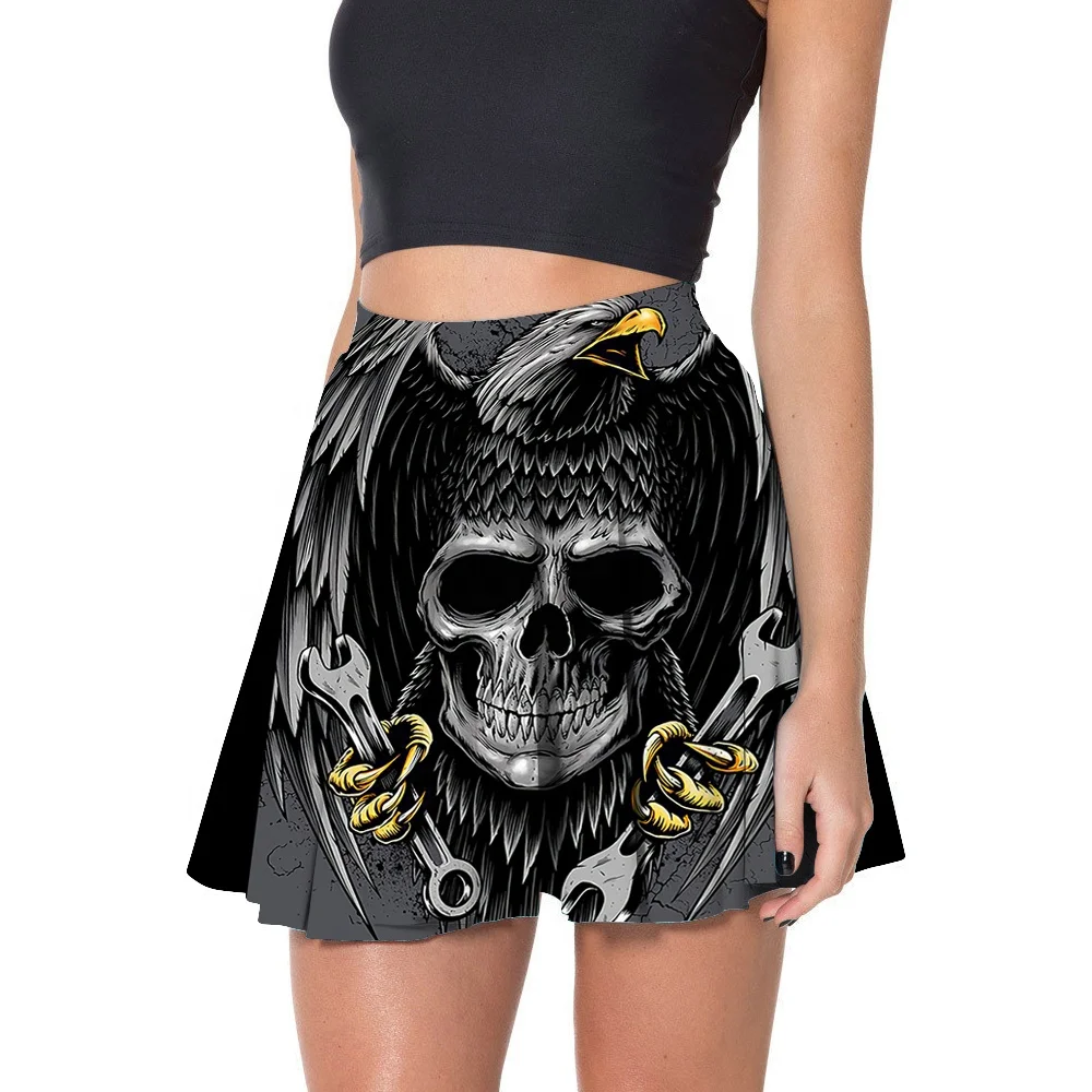 Drop Shipping Clothing 3d Customized Printed Black Skull Short Skirts Mini Pleated Short Skirt Suit, Customized color
Drop Shipping Clothing 3d Customized Printed Black Skull Short Skirts Mini Pleated Short Skirt Suit, Customized color