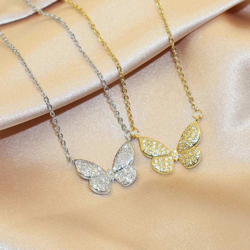 Micro-inlaid Diamond Butterfly Plated 18K Gold Chain Fashion Titanium Steel Necklace Jewelry
Micro-inlaid Diamond Butterfly Plated 18K Gold Chain Fashion Titanium Steel Necklace Jewelry