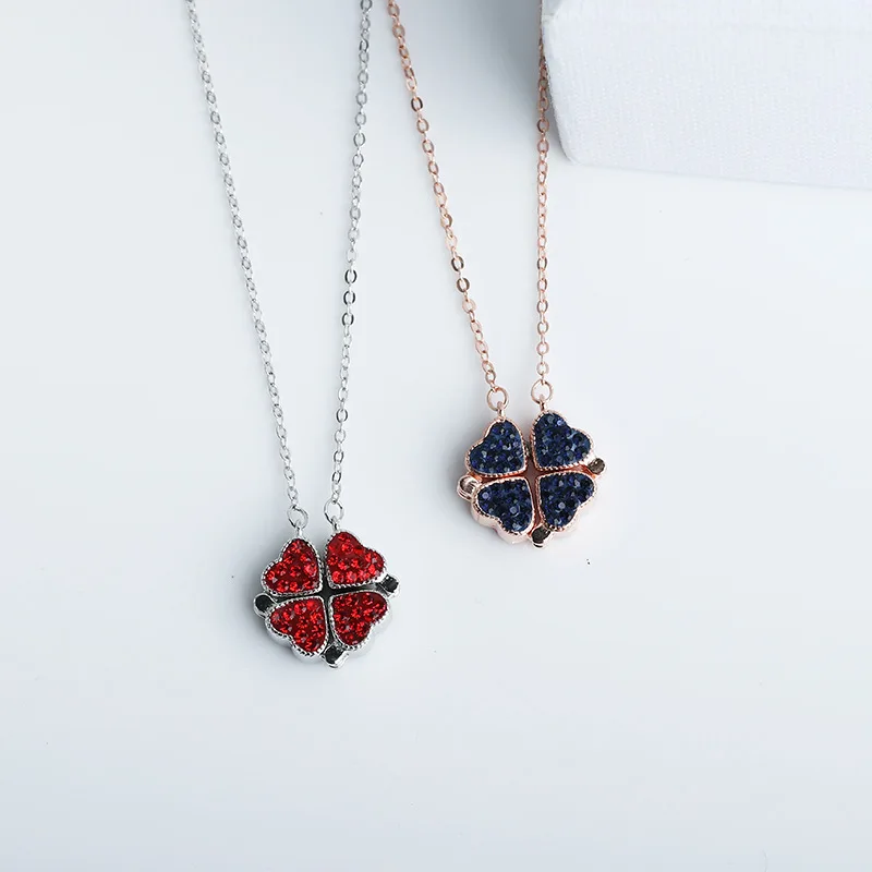 new arrival 925 Sterling silver magnetic four leaf clover pendant jewelry necklace for gift, As the picture shows
new arrival 925 Sterling silver magnetic four leaf clover pendant jewelry necklace for gift, As the picture shows