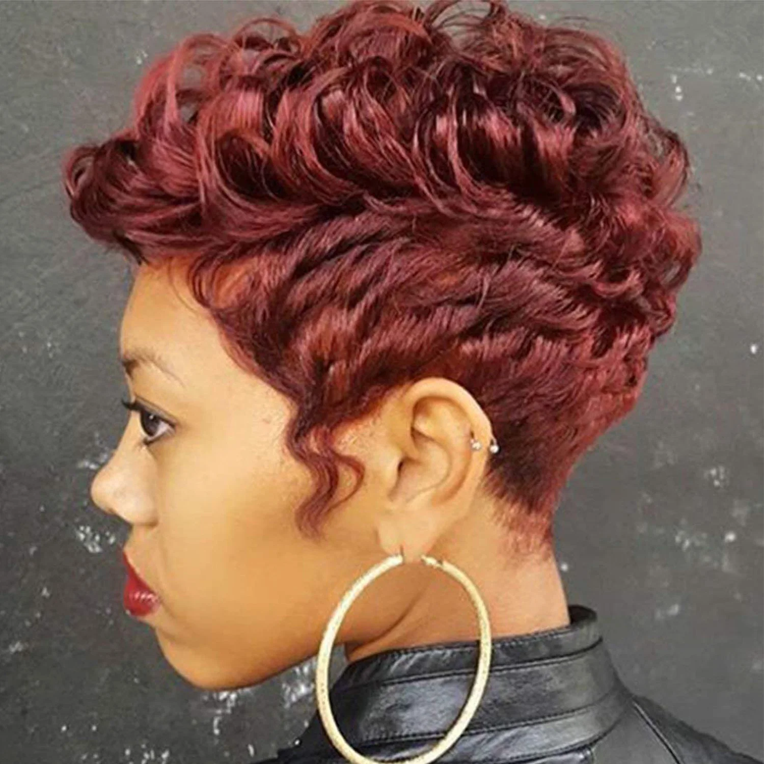 Hp051 New style European and American short curly hair wig chemical fiber hair head pixie cut short hair wig wigs for black wom
Hp051 New style European and American short curly hair wig chemical fiber hair head pixie cut short hair wig wigs for black wom