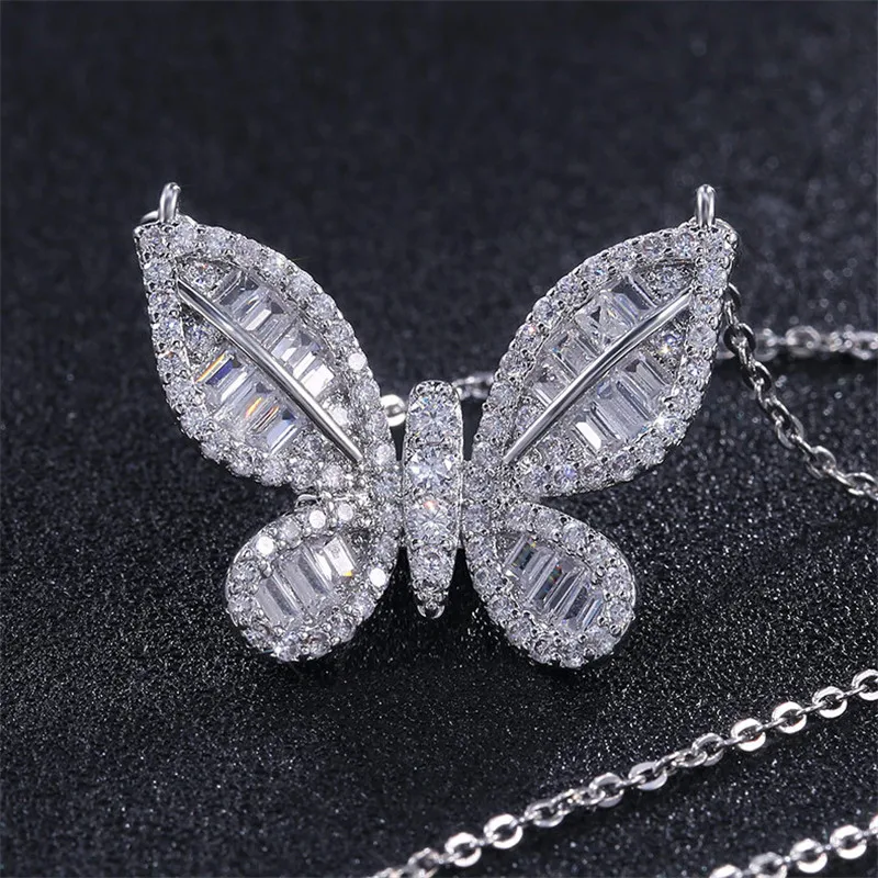 WIIPU New Design Butterfly Lady Necklace Sparkling Zircon Necklace Luxury Engagement Necklace Jewelry Accessories, Silver
WIIPU New Design Butterfly Lady Necklace Sparkling Zircon Necklace Luxury Engagement Necklace Jewelry Accessories, Silver