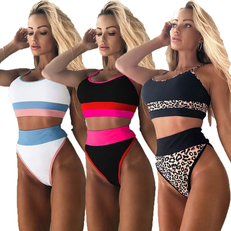 D96609 Bikini women's split beachwear Women Swimwear Bikini leopard printed patchwork sexy two piece set swimsuit
D96609 Bikini women's split beachwear Women Swimwear Bikini leopard printed patchwork sexy two piece set swimsuit