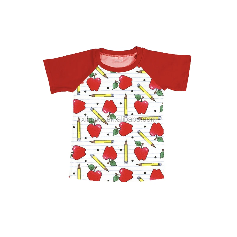 High Quality Kids Boutique Clothing Short Sleeve Raglan Back to School Boy Shirts, Picture
High Quality Kids Boutique Clothing Short Sleeve Raglan Back to School Boy Shirts, Picture