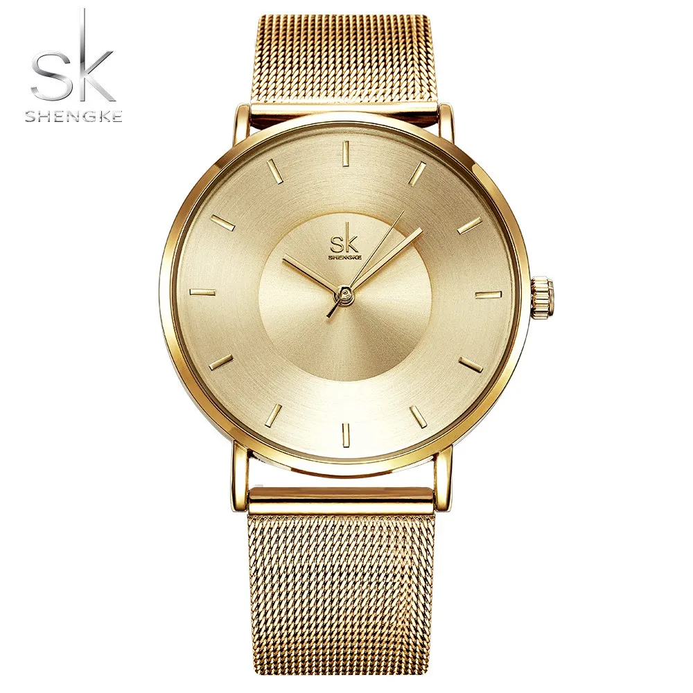 SHENGKE SK Luxury Lady Alloy Watches Custom Logo Wristwatch Jewelry Set Steel Mesh Band Gold Quartz Watches Woman K0059L
SHENGKE SK Luxury Lady Alloy Watches Custom Logo Wristwatch Jewelry Set Steel Mesh Band Gold Quartz Watches Woman K0059L