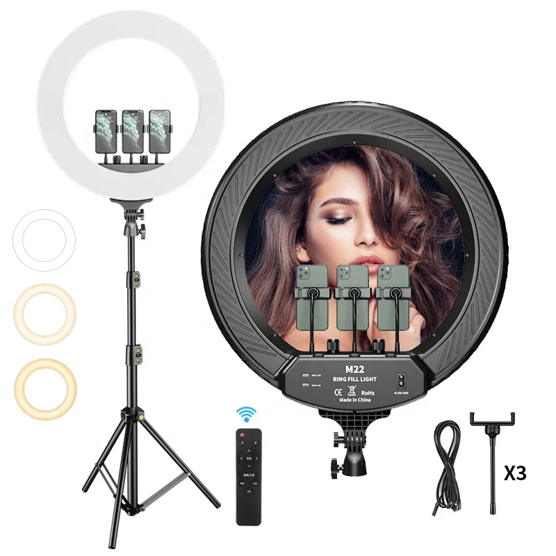 22 inch Ring Light with 2.1m Tripod for Selfie Camera Photography Makeup Video Live Streaming
22 inch Ring Light with 2.1m Tripod for Selfie Camera Photography Makeup Video Live Streaming