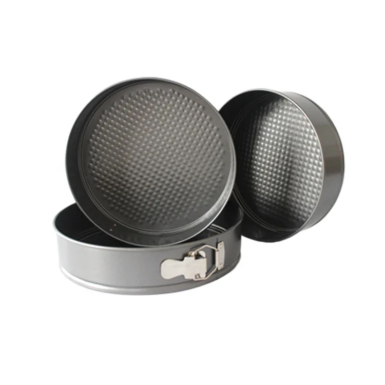 3pcs carbon steel round bakery utensils non-stick movable bottom with buckle cake mold baking tools set, As picture
3pcs carbon steel round bakery utensils non-stick movable bottom with buckle cake mold baking tools set, As picture