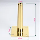 decorative Gold oval tapered table triangle sofa metal office sofa leg