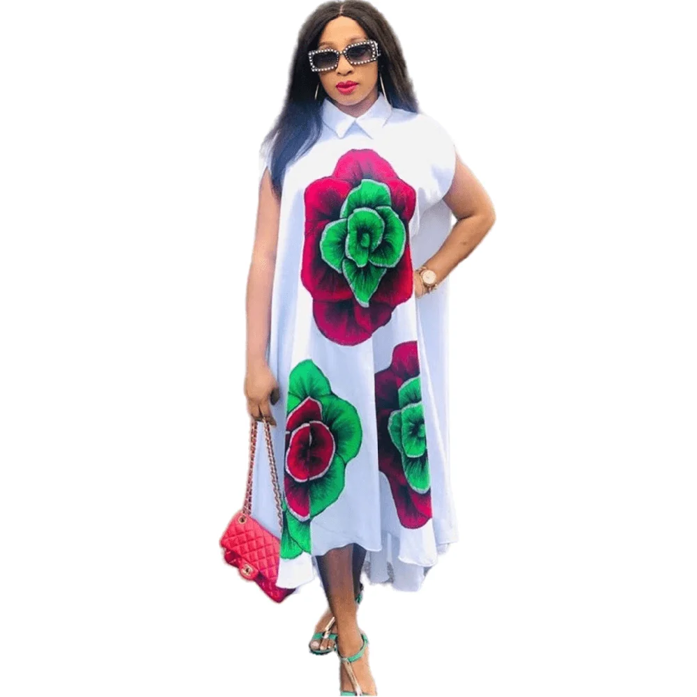 D017 women's Lapel irregular printing large size dress long skirt African large size dress for European and American women
D017 women's Lapel irregular printing large size dress long skirt African large size dress for European and American women