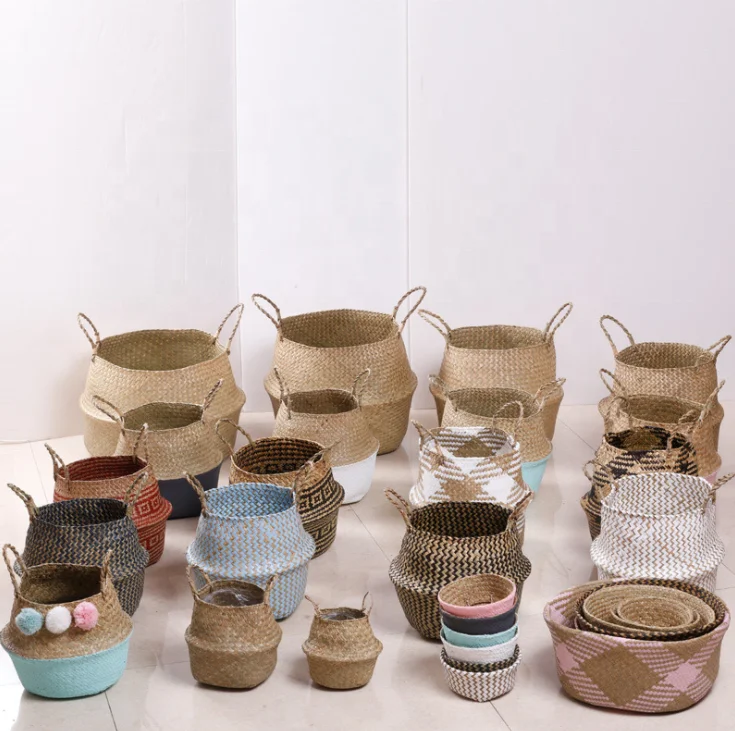 Eco-friendly Natural Hand Knitting Straw Flowerpot Seaweed Woven Basket, A pic
Eco-friendly Natural Hand Knitting Straw Flowerpot Seaweed Woven Basket, A pic